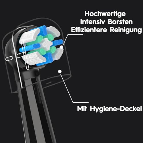 Brush Head Compatible with Oral B iO Electric Toothbrush, Multipack Toothbrush Heads for Cleaning Teeth (6 Black)