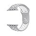 Aniyoh Apple Watch Band,M/L Size 42mm Soft Silicone iwatch Sport Band Replacement,Wrist Strap for Apple Watch Series 2,Series 1,Nike+,Edition,(Silver/White)