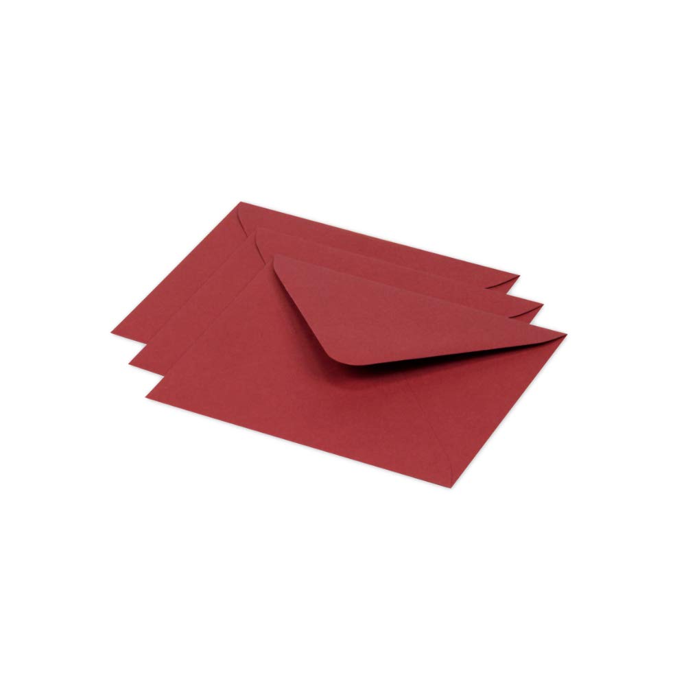 Clairefontaine 60180C Pack of 20 Gummed Envelopes Format 12,5x13,8cm 120g/m² Colour Burgundy Invitation Event Correspondence Range Pollen Premium Smooth Paper
