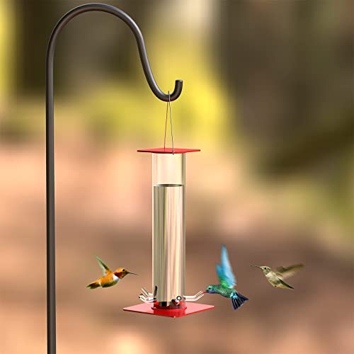TMD Plastic Hummingbird feeders for Outdoors Hanging， 10 Ounces Small Hummingbird Feeder with 5