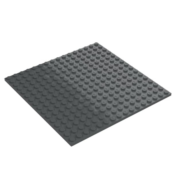 LEGO Classic Building Baseplate, 16 x 16 Studs, Part 91405 (Dark Bluish Gray, 1, Bricks)