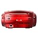Ematic CD Boom Box with Bluetooth Audio and Speakerphone, Red