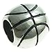 Sterling Silver Basketball European Style Bead Charm