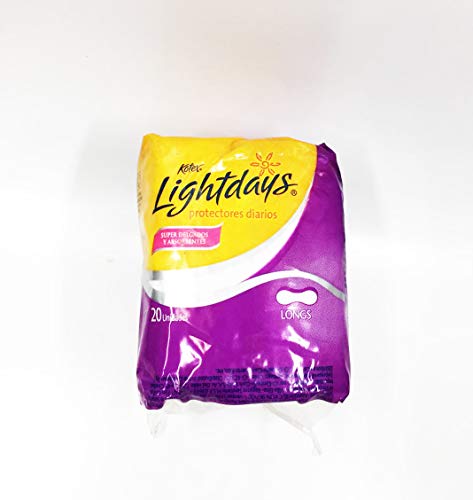 New Kotex Lightdays Daily Protectors Long, 20 Pads (Pack of 5)