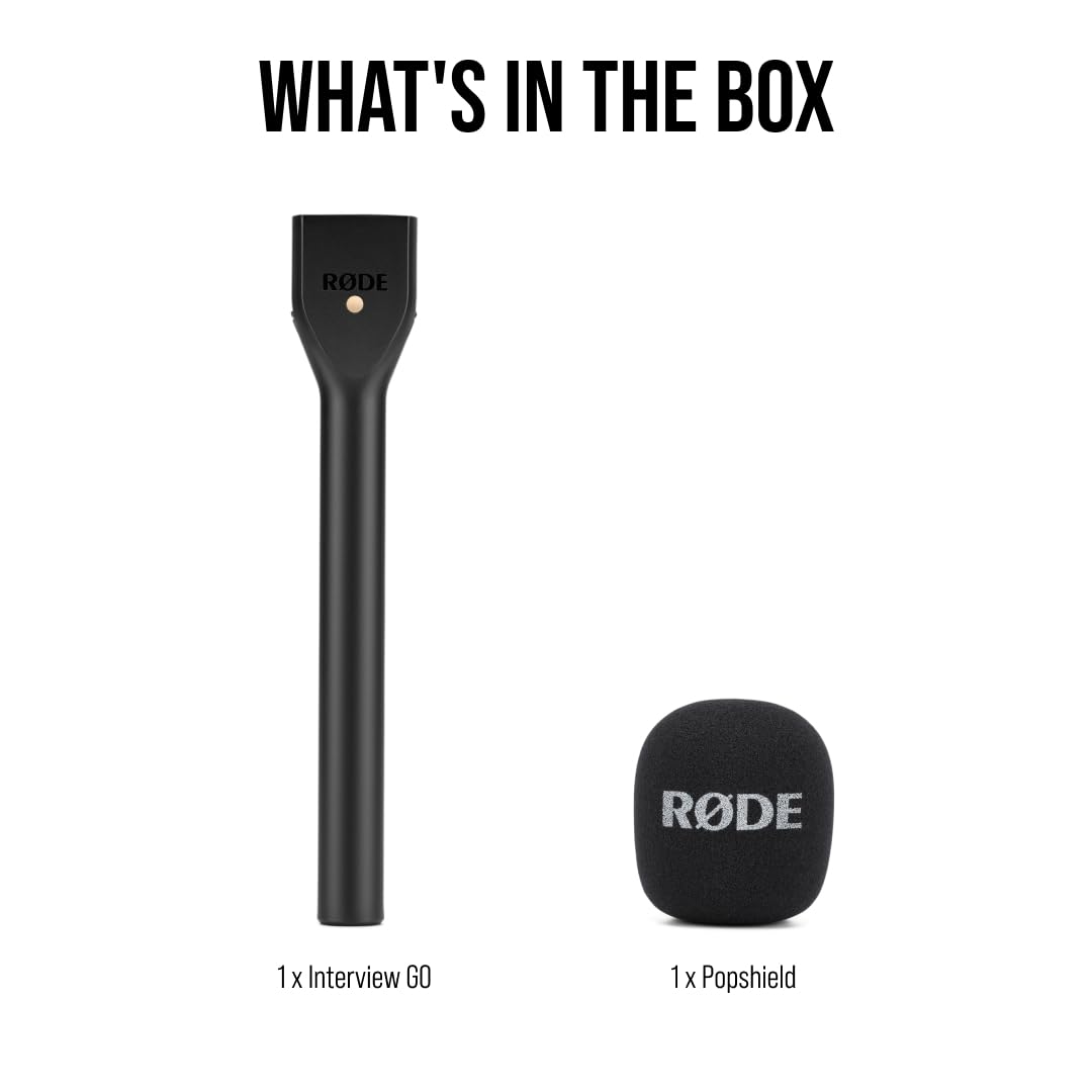 RØDE Interview GO Handheld Adaptor Wireless Microphones (Black)