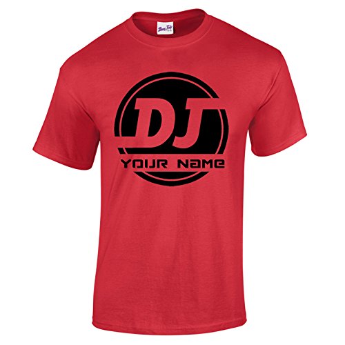 Men's Personalized DJ Logo ADD Your Name Music T Shirt