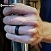 Silicone Wedding Ring for Men and Women Black 6mm - Size 10 Rubber Wedding Rings Band - Ideal Athletic Husband Gifts from Wife - Enhanced Style, Safety, Comfort for Gym, Work, Sports, Travels