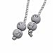 White Plastic Tasbih with Silver Allah Muhammad Beads - 7mm Muslim Prayer Beads Rosary