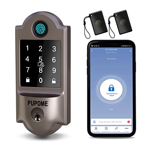 Smart Door Lock, Pupome Keyless Entry Door Lock Front Door with
