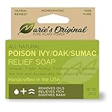 Marie's Original Poison Ivy Soap Bar | All Natural Poison Ivy Treatment | Anti-Itch Skin Cleanser Bar Wash for Poison Ivy, Poison Oak & Sumac | Removes Oils, Soothes & Relieves Rashes | 2.9 ounces