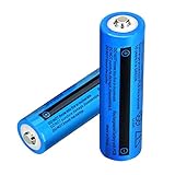 Lightbole 2PCS Li-ion Rechargeable 18650 Batteries 5000AMH 3.7V Button Top for Led Flashlight, Toys, Household Appliance