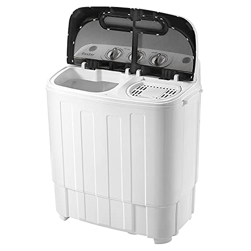 YOLENY 2IN1 Compact Mini Twin Tub Washing Machine, 16.5lbs Capacity w