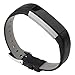 Eazior Bands for Fitbit Alta / Alta HR, Adjustable Comfortable Alta Accessories Leather Wristband (Black)