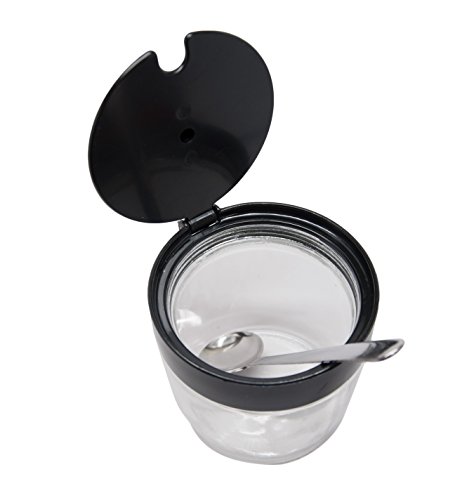 8 Piece Coffee Set w Spoon Creamer Sugar Set Restaurant Supplies Stainless Steel Dispenser Pitcher Sugar Spice Jars - Thumbnail 4