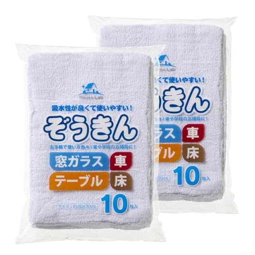 addgood HouseLab(ハウスラボ) ぞうきん 10枚 2個セット