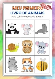 Livro Meu primeiro livro de animais: Para cobrir o tracejado e pintar