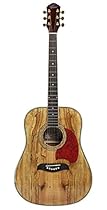 Oscar Schmidt OG2SMG Spalted Maple Acoustic Guitar - Gold Tuners
