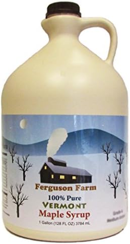 Ferguson Farms 100% Pure Vermont Maple Syrup, Grade A Dark, Jug 1 Gallon (128oz)