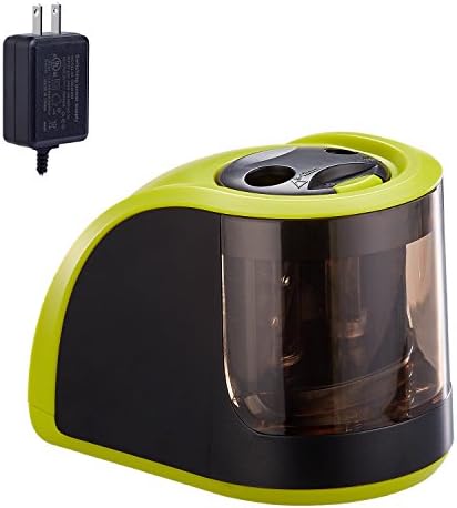 Reliatronic Electric Pencil Sharpener - Heavy Duty Pencil Sharpens for Almost All Pencils Including Color Pencils, Auto-Stop Feature, Ultra-Portable, Powered by AC Adapter(Included) and Batteries