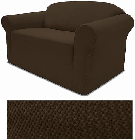 Stretch Pique Dutch Chocolate Furniture Slipcover Chair 711