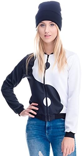 Jing Jang 3D Printed Bomber Jacket women Top