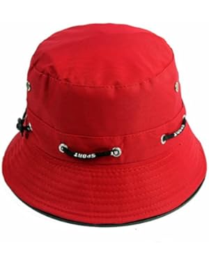 Unisex Cotton Packable Bucket Hat Boonie Flat Travel Beach Cap for Outdoor Hunting Fishing