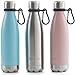 Sunsella Silicone Water Bottle Carrier with Carabiner (2 Pack)