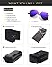 LUENX Aviator Sunglasses for Women Mens Polarized Driving Sun Glasses Mirror Purple Lens Silver Metal Frame 60mm