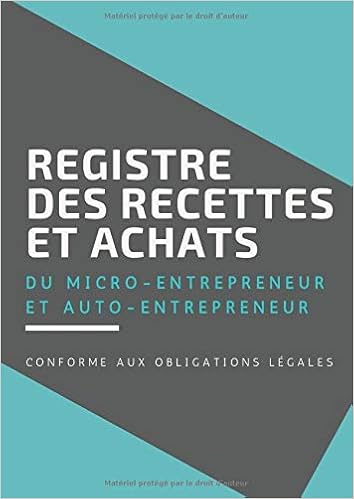 Registre Des Recettes Et Achats Livre De Comptes Auto