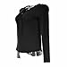 Blooming Jelly Women's Sexy Bandage Plain Deep V Neck Lace Up Long Sleeve Blouse Tops
