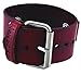 Nemesis GB-R Unisex Blood Red Wide Leather Cuff Wrist Watch Band