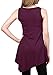 [DRSKIN] WS08 Women Handkerchief Hem Tank Tunic Top (L, Wine)