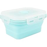 KUFUNG Collapsible Silicone Food Storage Container Stackable - Space Saving | Microwaveable | Freezer, Dishwasher Safe| BPA F
