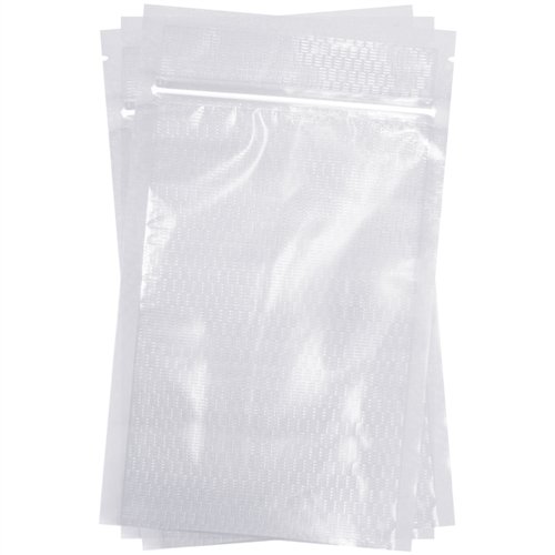 Click Here to See More Images Zipper Vacuum Seal Bags (50 count), FoodVacBags compatible with Weston, Foodsaver, 4 mil Heavy-duty Commercial Storage, Clear (Quart 8