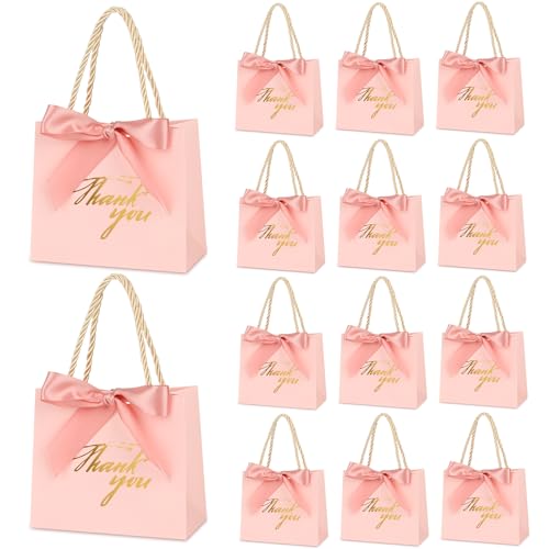 Small Pink Thank You Gift Bags