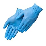 Nitrile Exam Gloves, Medical Grade,Disposable,Food Safe,Non Latex, 4 mil Thickness,Powder Free, Blue color,Convenient Dispenser Pack of 100 (Large)
