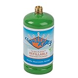 Flame King Refillable 1 lb Empty Propane Cylinder Tank - Reusable - Safe and Legal Refill Option - DOT Compliant - 16.4 oz