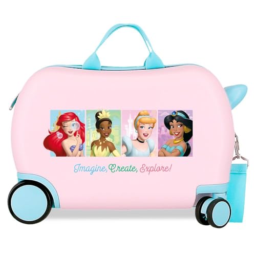 Disney Princess Children's Hard Case Combination Lock Side 4 Wheels Hand Luggage is made of ABS, a rigid and lightweight material.