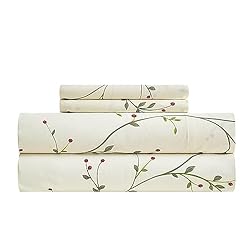 VClife Twin XL Sheet Set - 3 PC Floral Printed