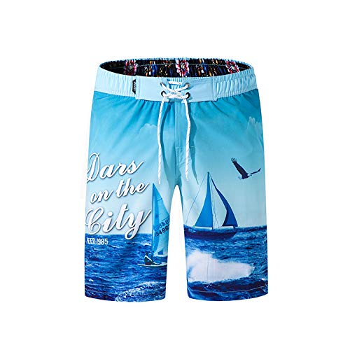 AIEOE Mens Swim Trunk Boxer Summer Beach Surfing Swimsuit Low Rise
