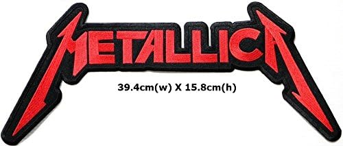 big jumbo Red Metallica Rock Music Band Patch Embroidered Iron on Hat Jacket Hoodie Backpack Ideal for Gif