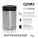 ONLY 18/10 Stainless Steel Double Wall GUS Can Cooler, Vacuum Insulated Bottle Keeps Standard Size Bottles/Cans and Cups Ice Cold/Hot