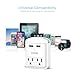 USB Wall Charger Outlet Shelf, Overtime Surge Protection, 2 Outlet Extensions, 2 USB Port Charging Station, ETL Certified, Compatible with iPhone 11 Pro Max/Xs/XS Max/XR/X/8/7/Plus, (2-Pack, Ivory)