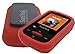 Silicone Skin Case Cover for SanDisk Clip Sport MP3 Player (Model SDMX24), Red/Orange