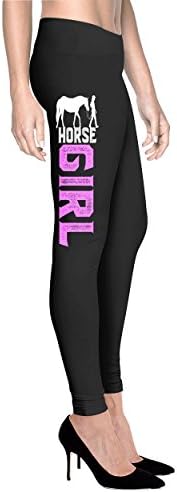 Printed Leggings Horse Girl - Women Comfort Fit Legging - Black