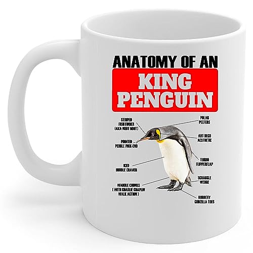 Lovesout Funny King Penguin Anatomy Chart Coffee
