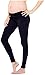 Ingrid & Isabel Maternity Ankle Zip Legging with Crossover Panel for Support and Comfort, Black, M