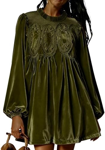 long sleeve velvet swing dress Baudelaire Swing Dress in Plum 2X