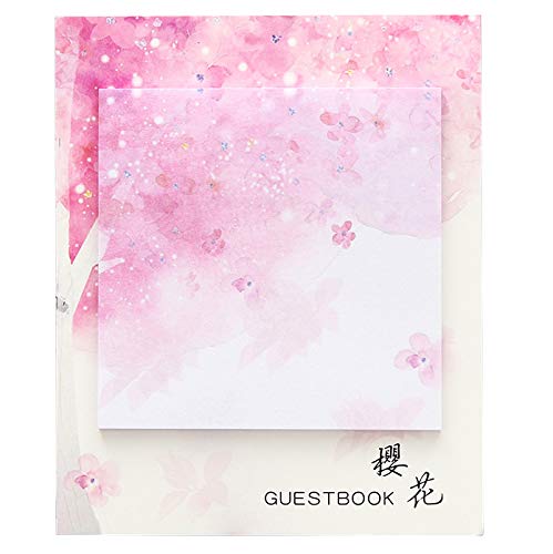 RIANCY Cute Oriental Cherry Sticky Notes, Memo Self-Stick Notes, Things to Do List Notepad, Schedule Marker, 30 Sheets per Pad (Sakura,Pack of 8) - Thumbnail 4