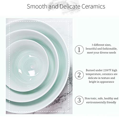 image for 77L Porcelain Salad Bowl, [Set of 2, 22 FL OZ (650 ML)] Ceramic Salad/